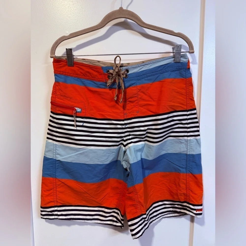 Patagonia Men’s Stripped Wavefarer Swim Trunks - Size 30